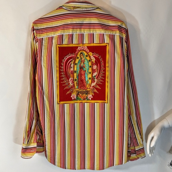 refashioned Other - Our Lady Of Guadalupe Refashioned Dress Shirt OOAK refashioned Other - Our Lady Of Guadalupe Refashioned Dress Shirt OOAK